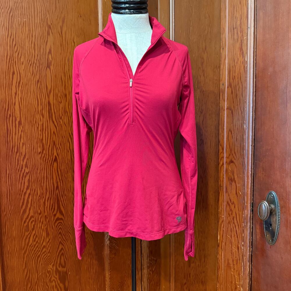 Mountain Hardwear Red Performance 1/4 Zip Top Women's S Antimicrobial Hiking